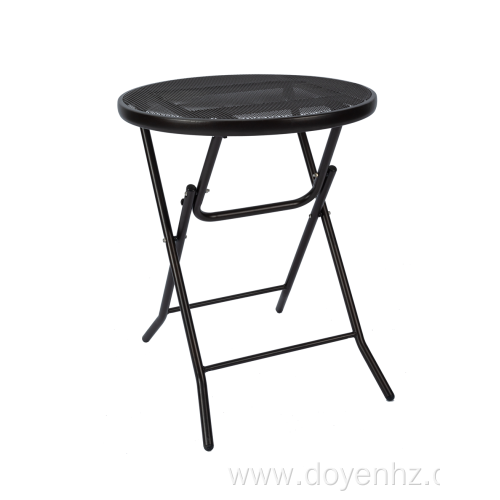 60cm Metal Folding Round Mesh Table